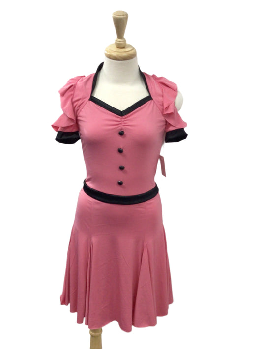 Pink and Black Swing Dress