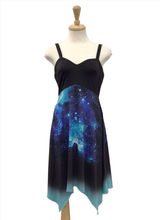 Black and Blue Galaxy Dress