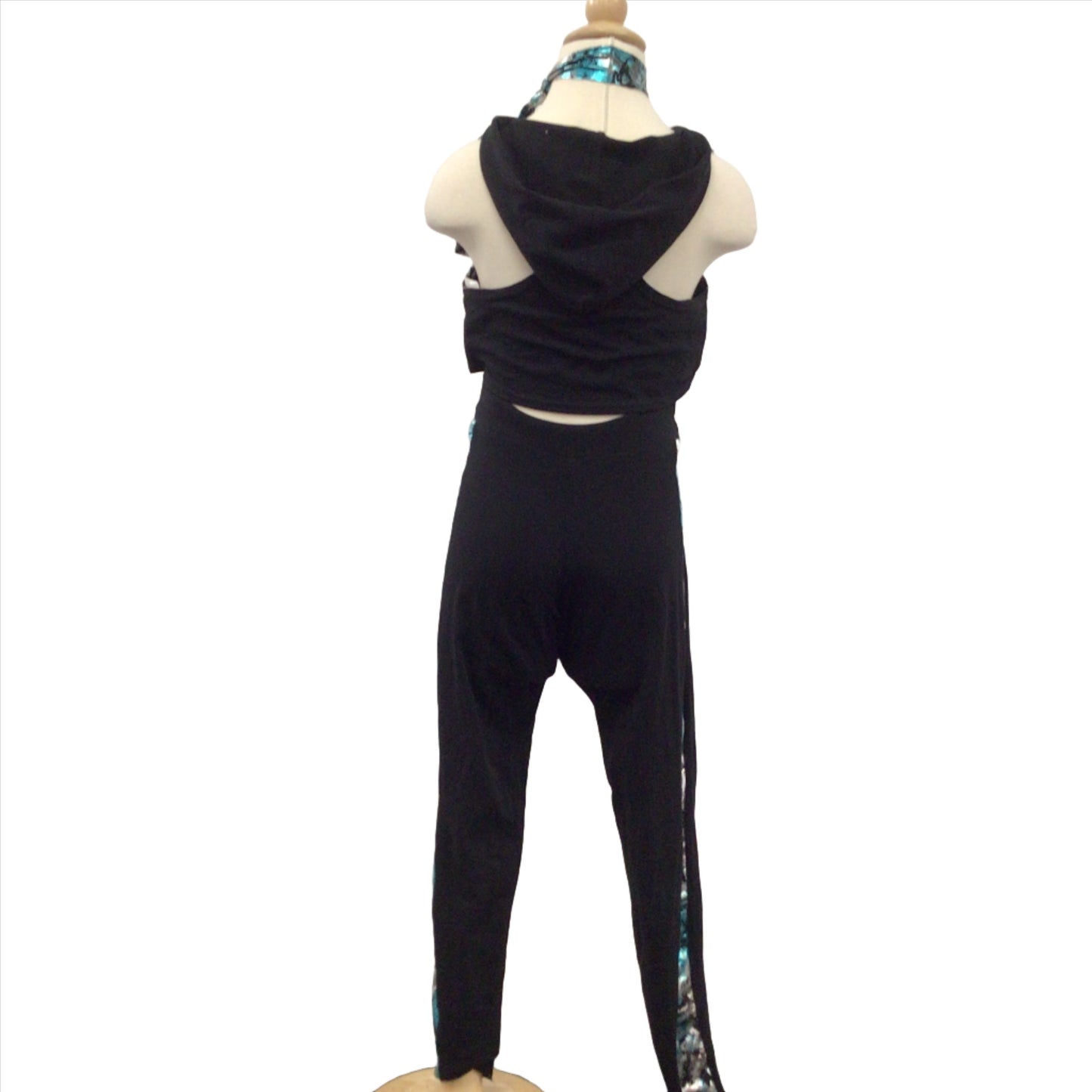 Two Piece Blue Metallic and Black Jazz