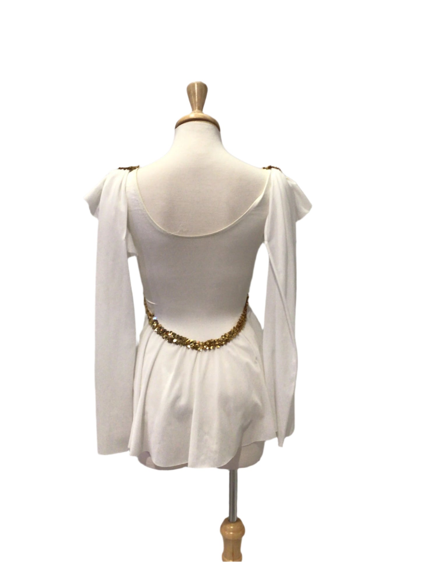 White Grecian Short Dress