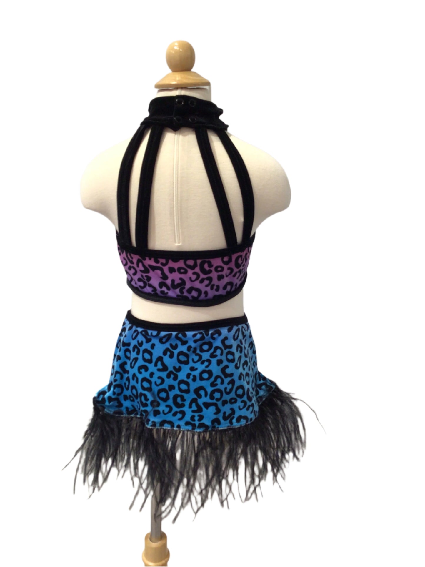 Pink and Blue Leopard Jazz Two Piece