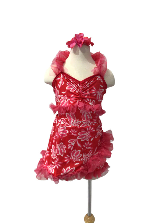 Pink and White Hawaiian Costume