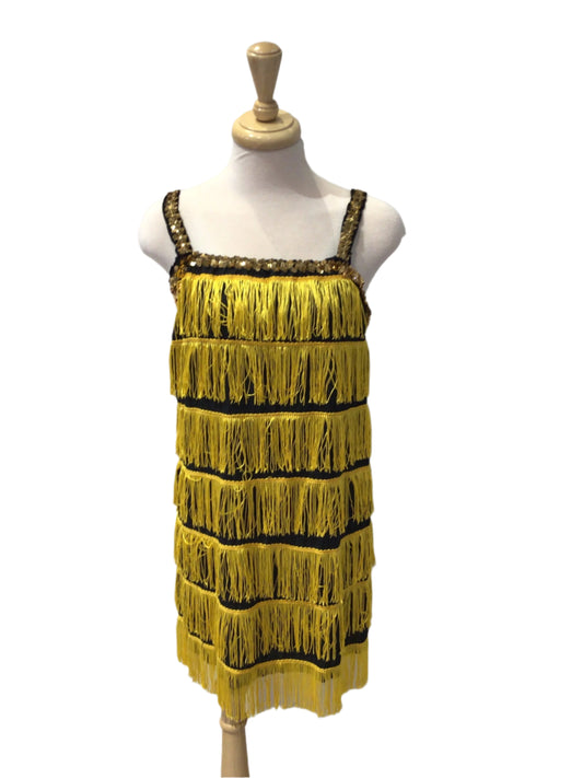 Black and Yellow Flapper Dress