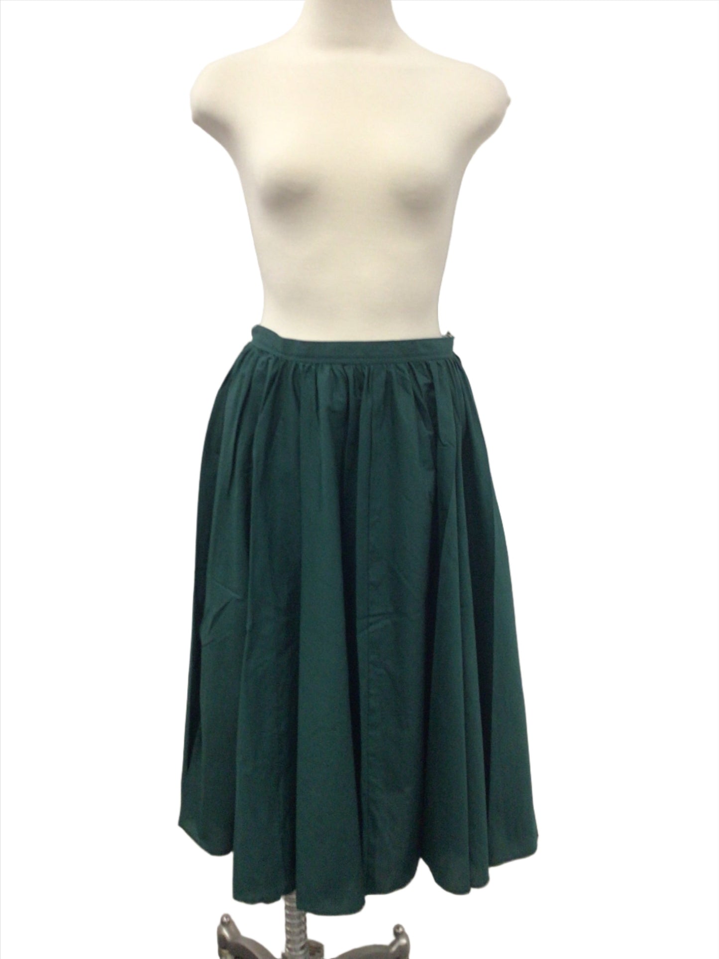 Green Mid Length Circle Skirt