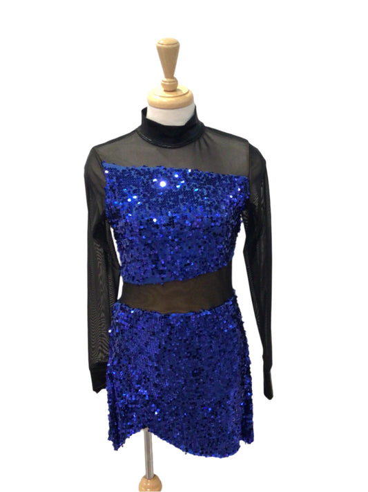 Royal Blue and Black Dress