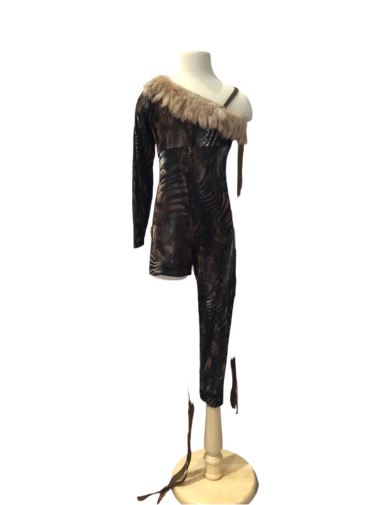 Animal Print One Leg Unitard