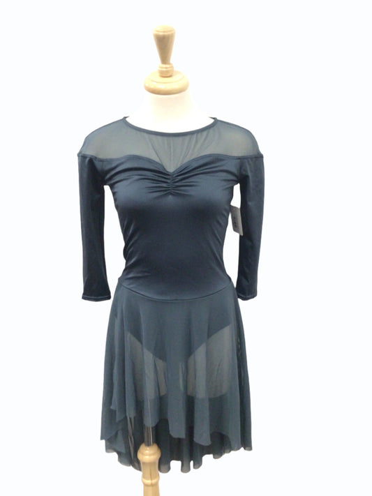 Dark Teal 3/4 Sleeve Ballet Dress