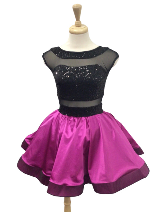 Black and Fuchsia Jazz Dress