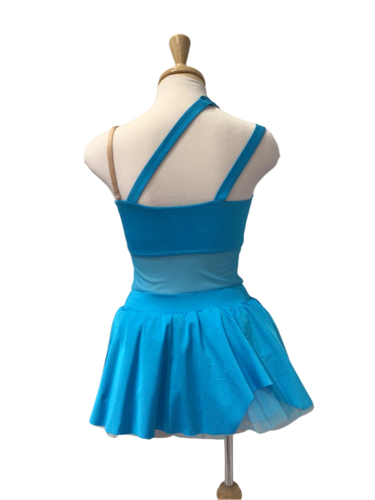 Blue Short Jazz Dress with Double Straps
