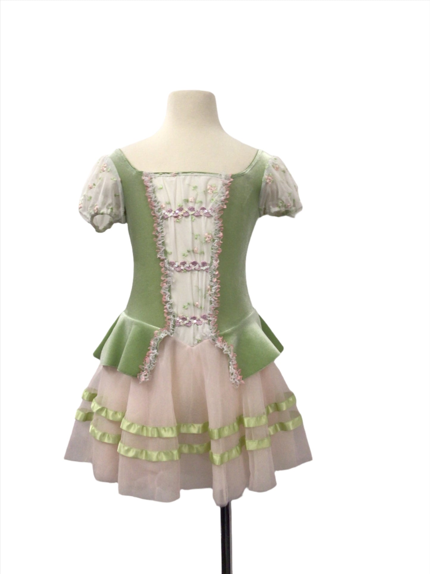 Green and Pink Peasant Romantic Tutu