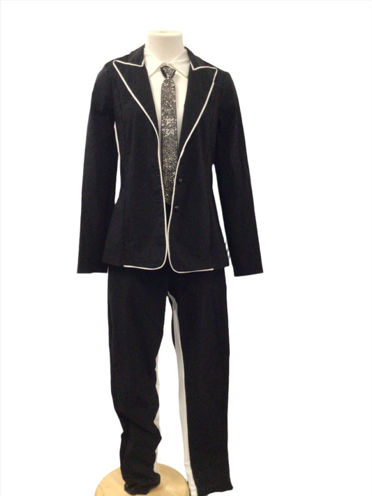 Black and White Unitard Suit