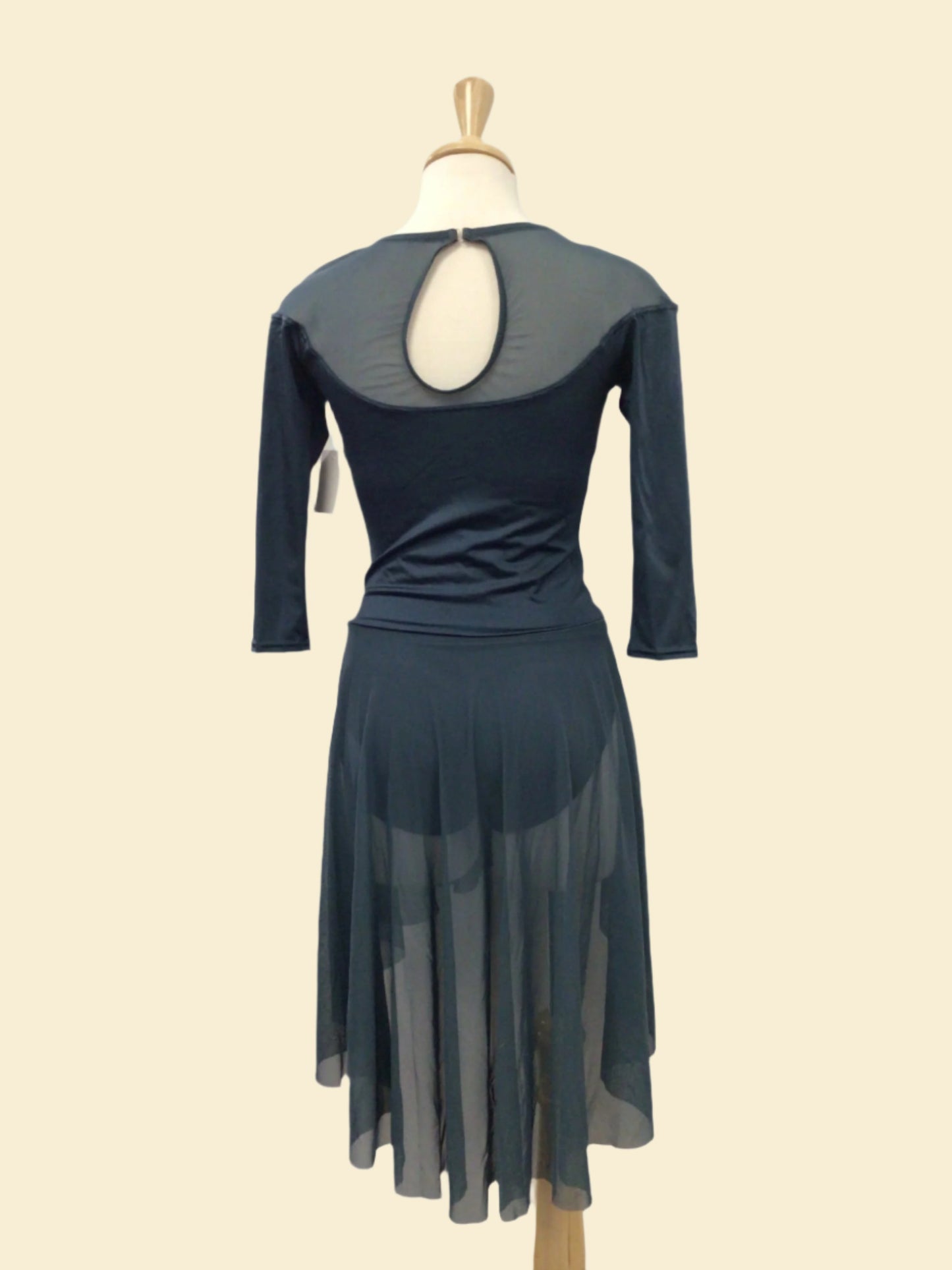 Dark Teal 3/4 Sleeve Ballet Dress