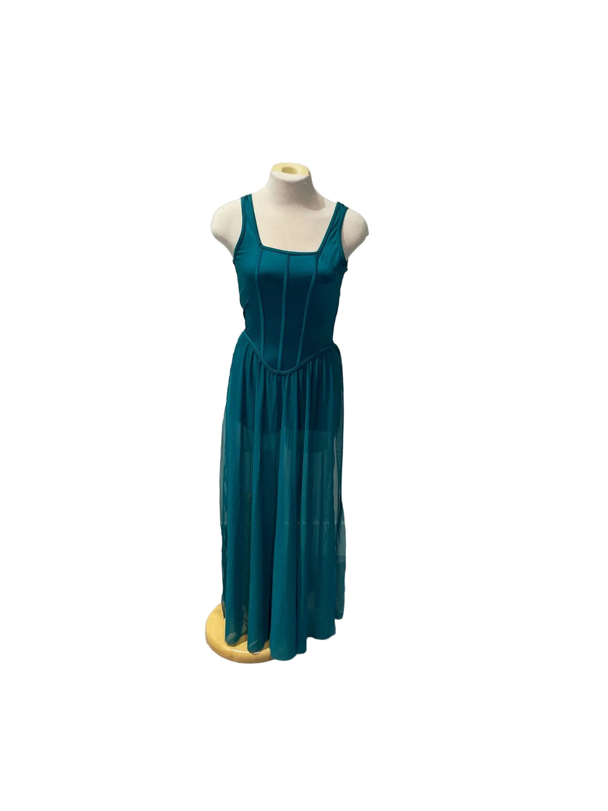 Emerald Green Mesh Dress
