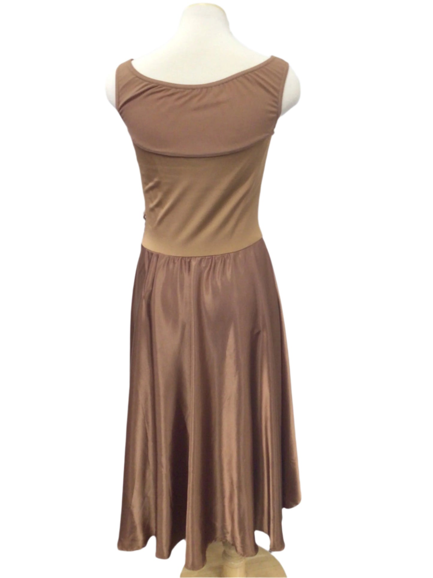 Brown Satin Dress