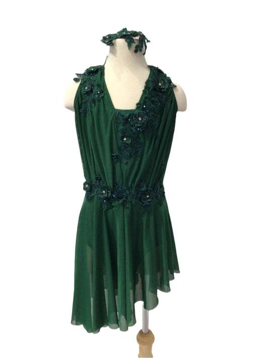 Forest Green Ballet Dress