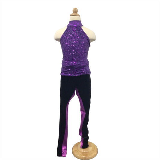 Purple Sequin and Velvet Two Piece Jazz