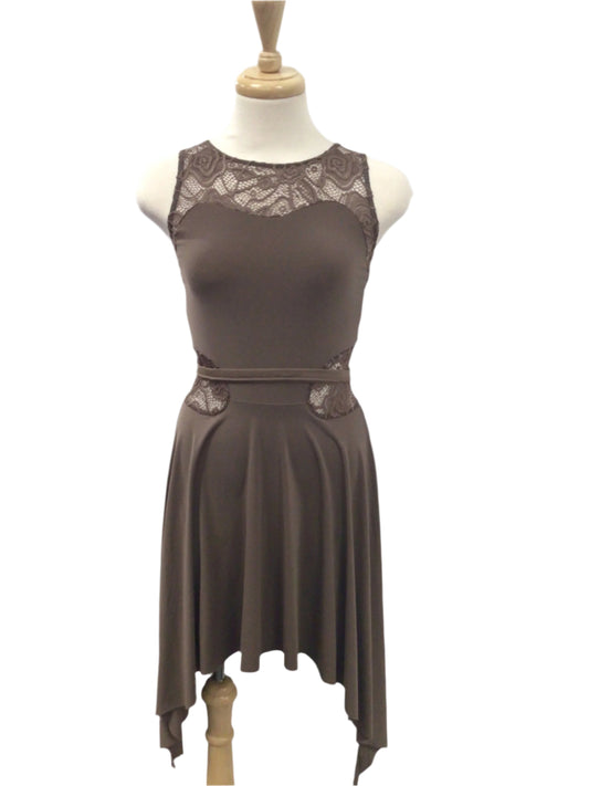 Mocha Dress with Lace