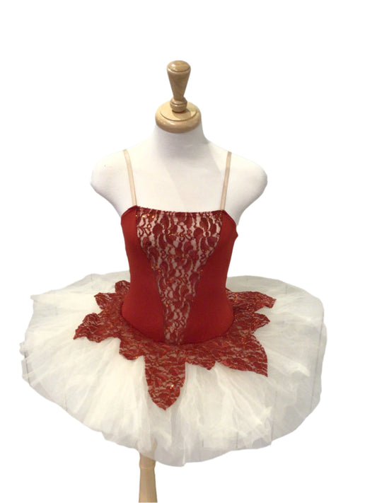 Red and White Platter Tutu