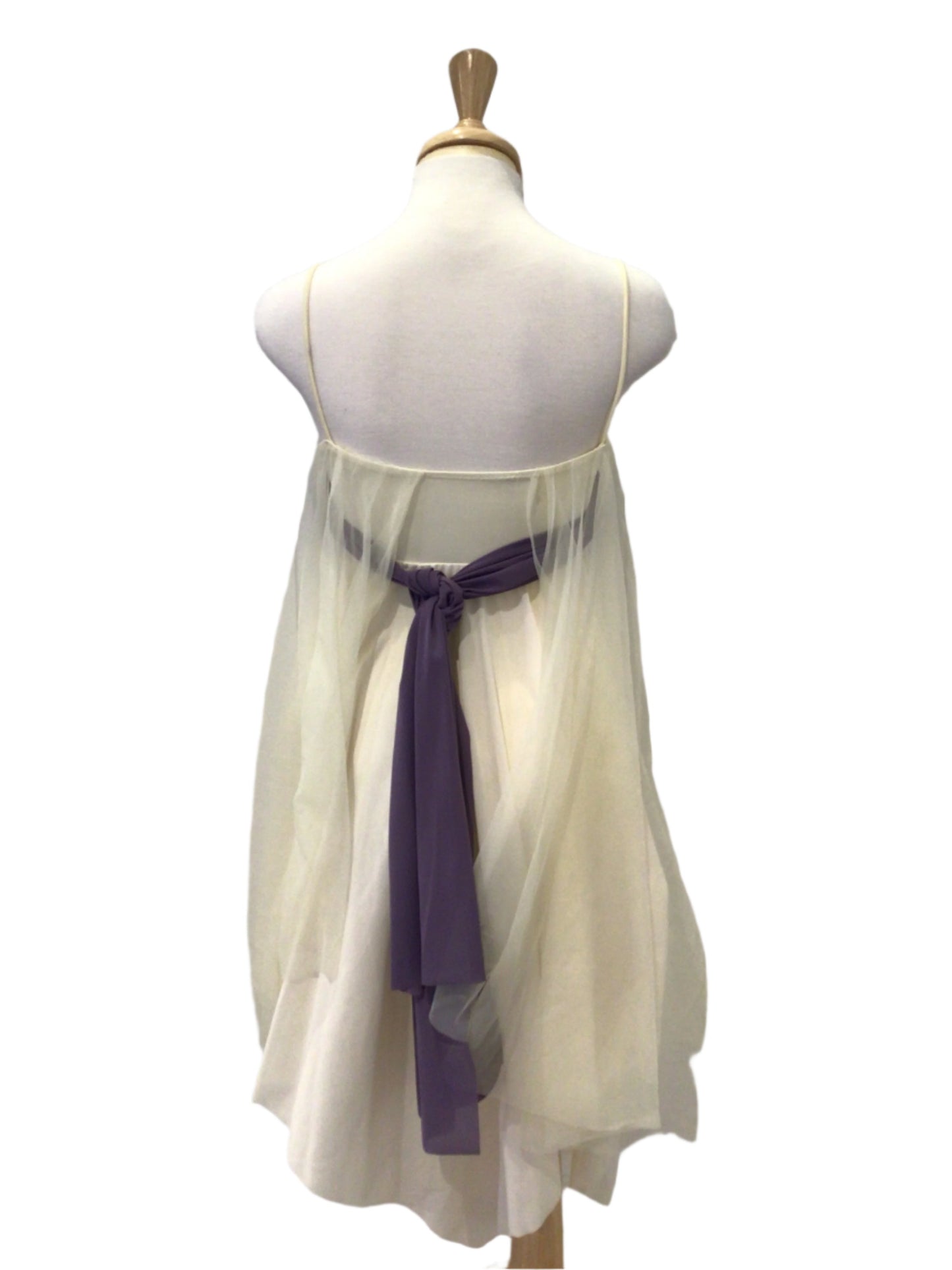 Cream and Purple Ballet Dress