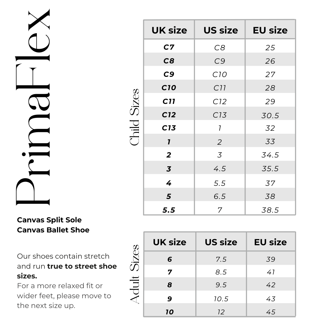 Primaflex Canvas Ballet Split Toe Shoe