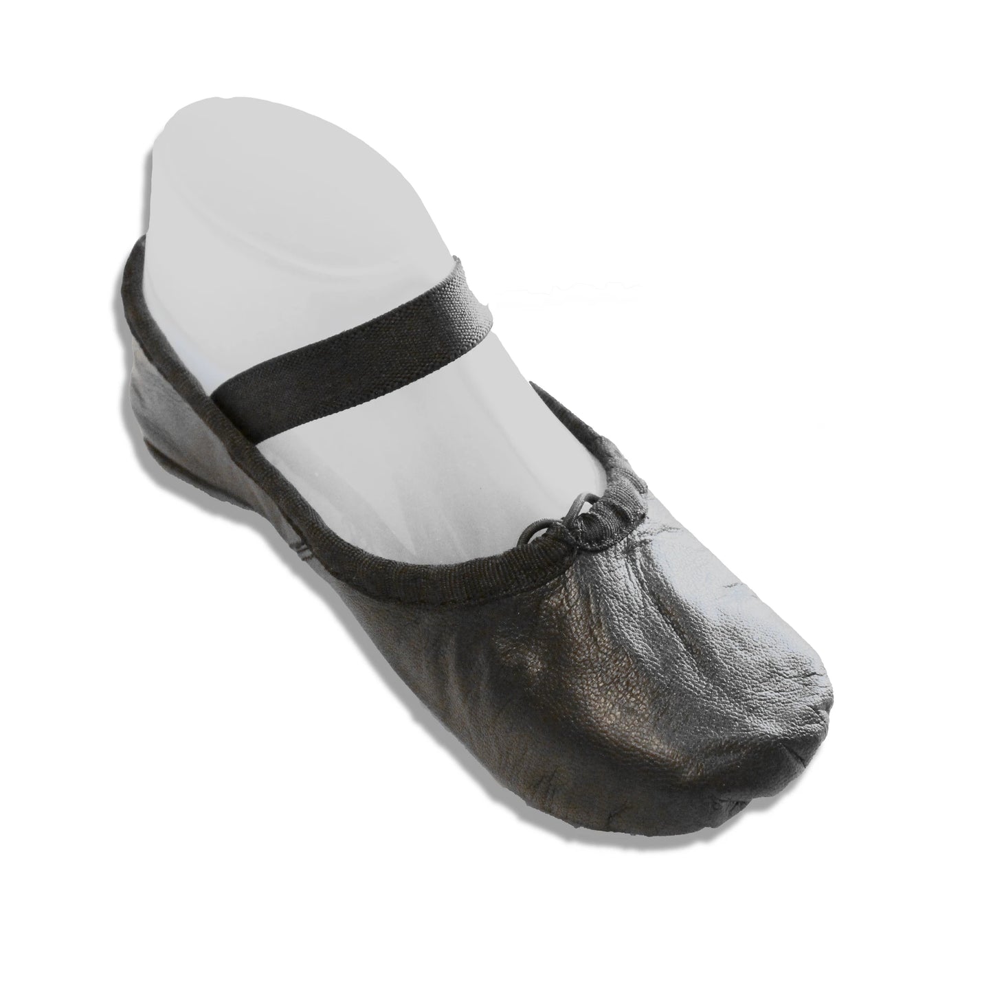 Tendu Leather Childs Full Sole Ballet Slippers - Black