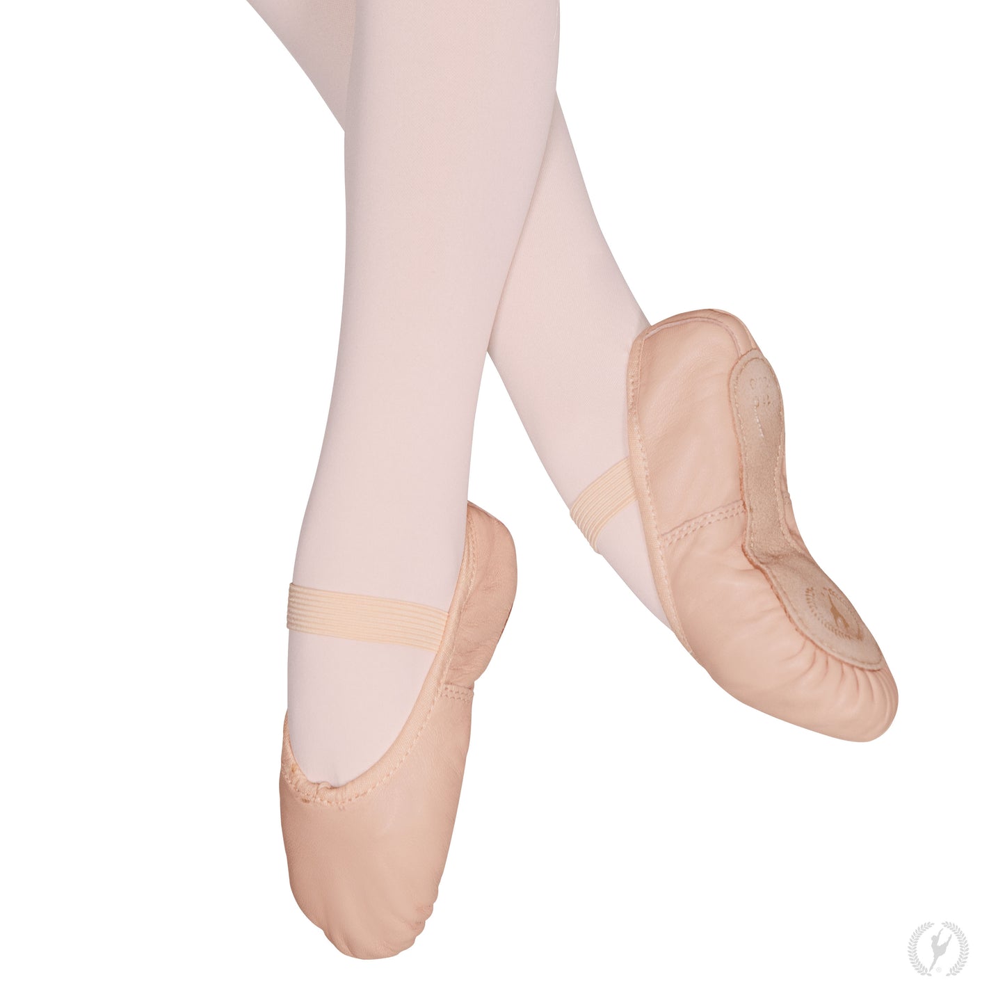 Child Tendu Leather Full Sole Ballet Slippers - PINK